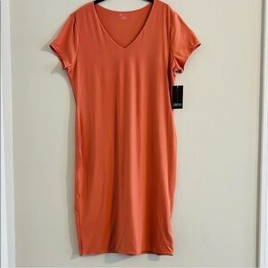No Boundaries Soft Tangerine V-Neck Dress Size XXXL NWT